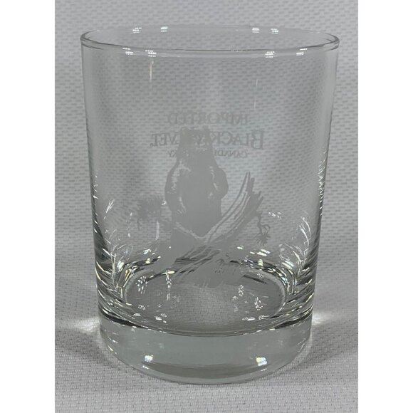 BLACK VELVET Canadian Whisky On The Rocks Glasses White Bear Clear Set of 2 - Picture 9 of 14